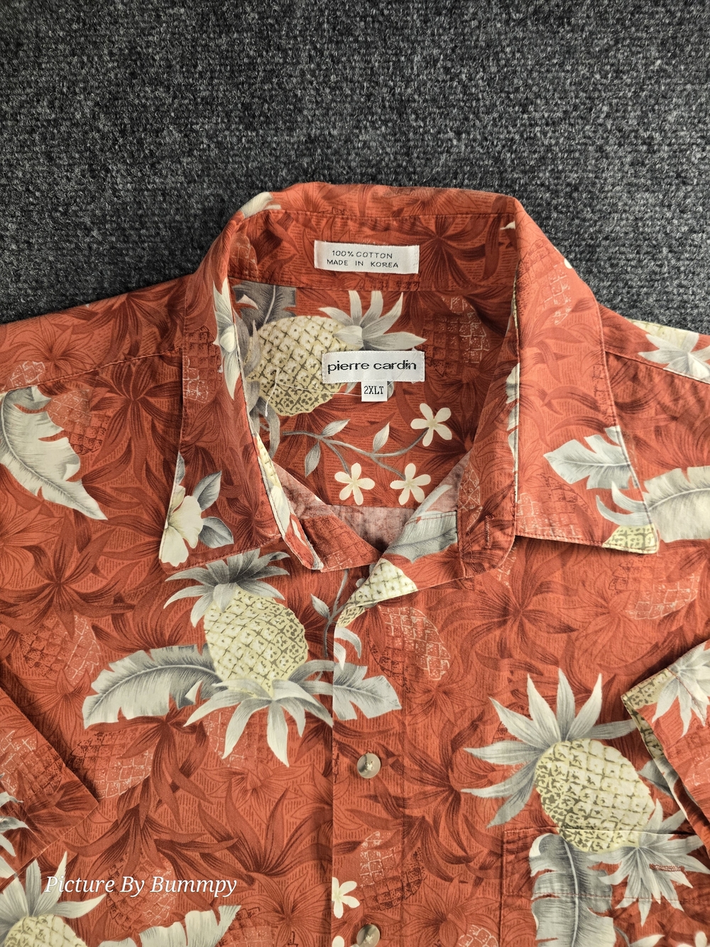 Pierre Cardin Hawaiian Short Sleeve shirt Mens Size 2XLT. Be Ready For The Beach